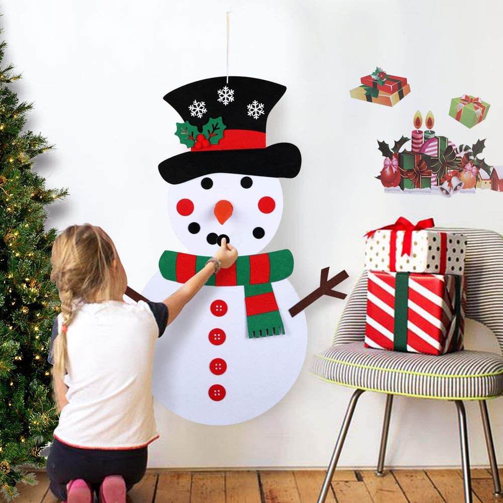 Kids DIY Snowman Felt Decoration