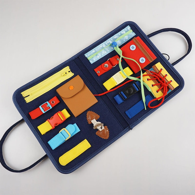 Toddler Busy Board with Educational Features