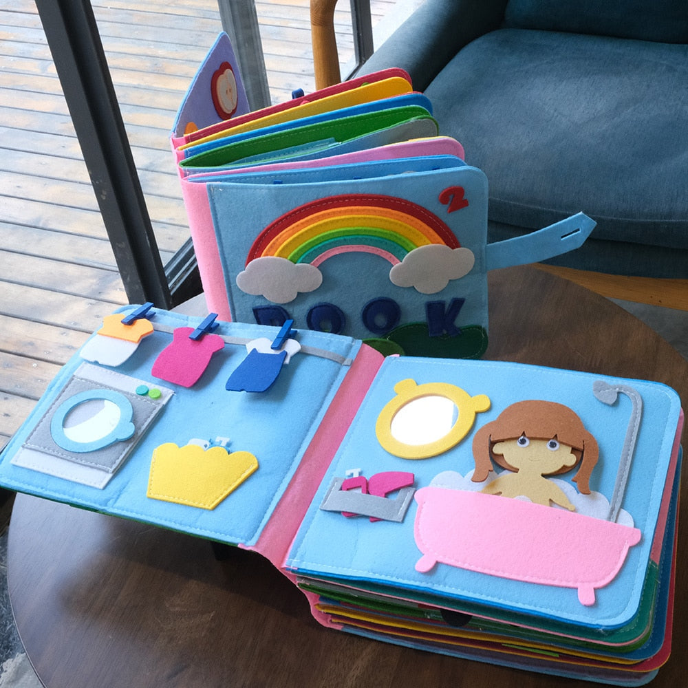 Montessori Fabric Activity Book for Toddlers